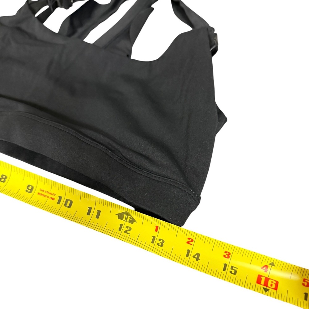Sweat & Milk Black Ruffle Nursing Sports Bra Maternity Activewear Medium - Picture 9 of 10